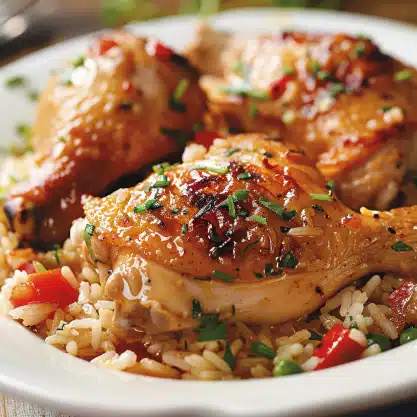 Smothered Chicken and Rice