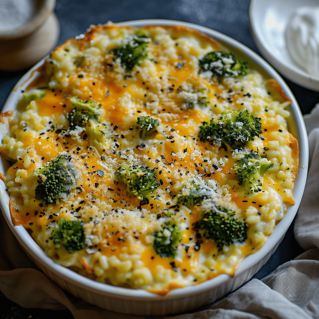 Cheesy Broccoli Rice Casserole