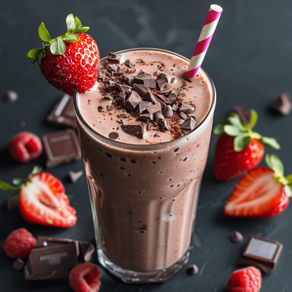 Chocolate Covered Strawberry Protein Shake