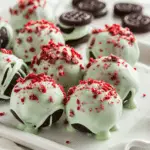 Grinch Oreo Balls with Red Velvet Oreos