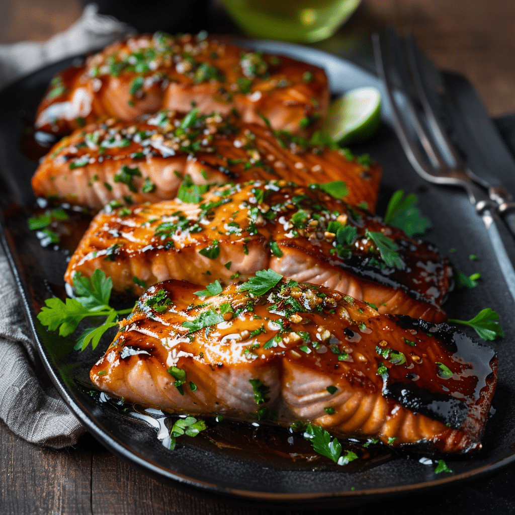 Honey Garlic Glazed Salmon Recipe