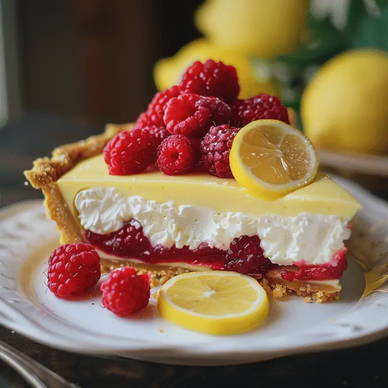 Lemon Raspberry Layer Pie Lemon Raspberry Layered Pie | TheFamilyCooking