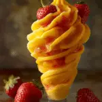 Fresh Mango Strawberry Swirled Slushies