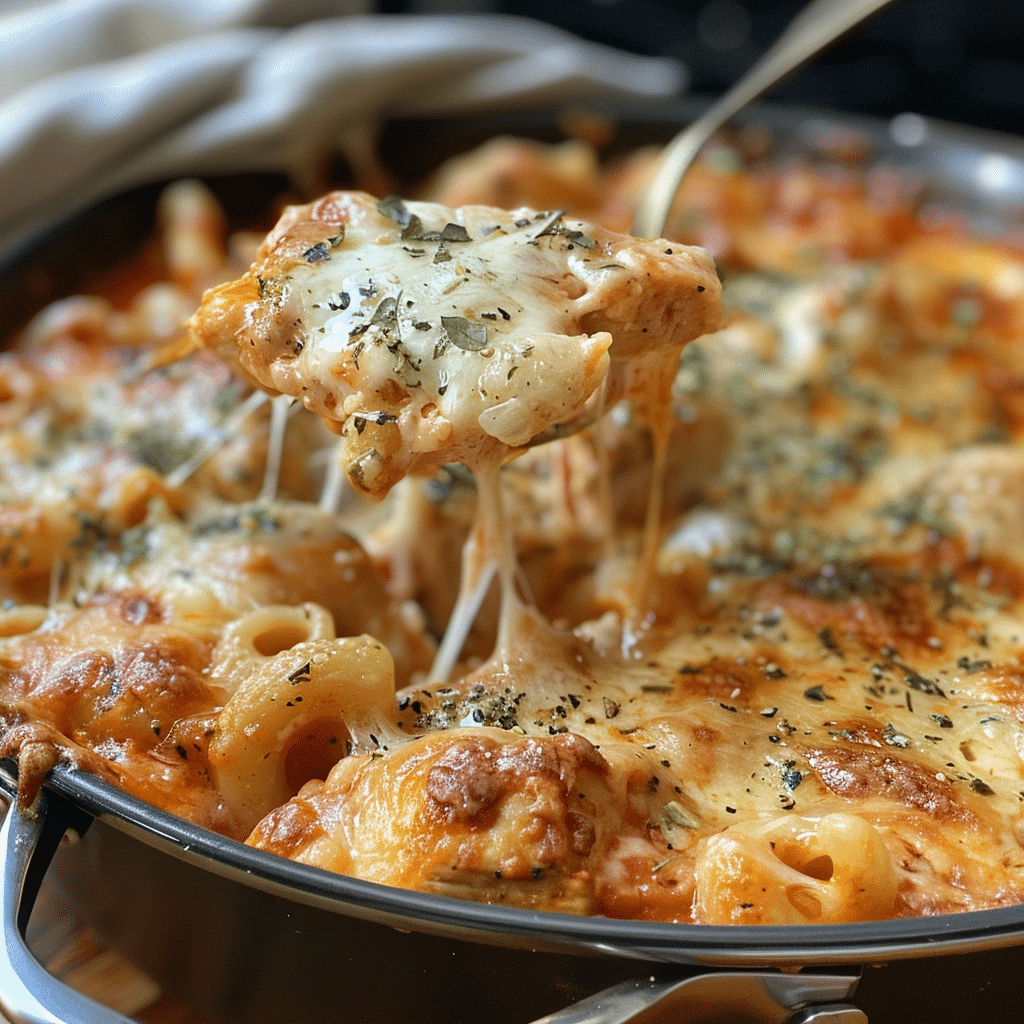 One-Pot Chicken Parmesan Mac & Cheese