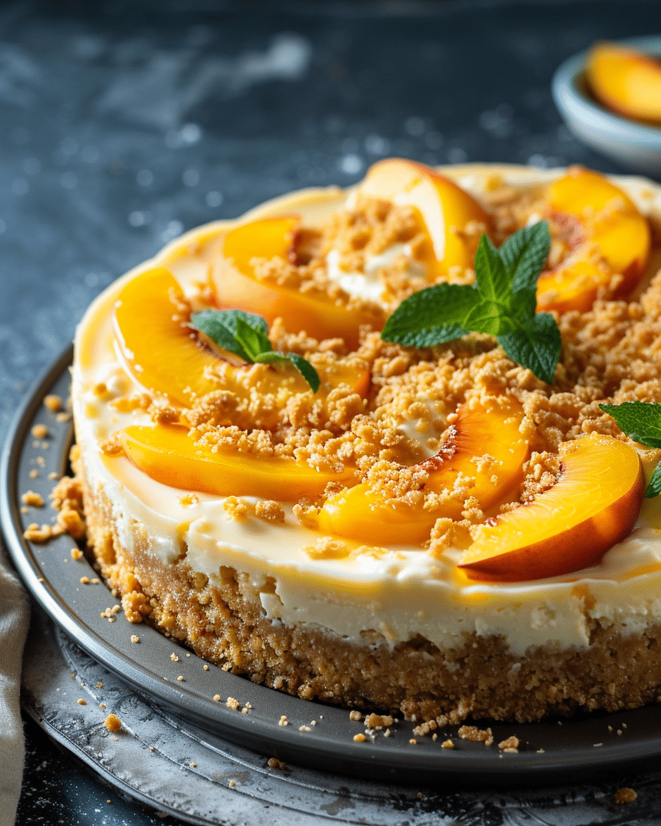 Peach Cobbler Cheesecake