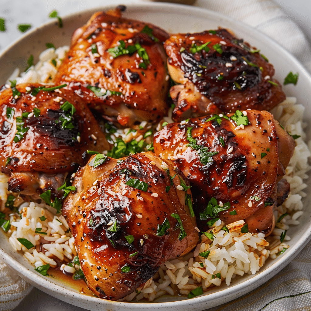 Soy Garlic Chicken Thighs