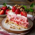 Strawberry Animal Cookie Cheesecake