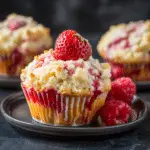 Strawberry Cream Cheese Muffins with Streusel Crumb Topping