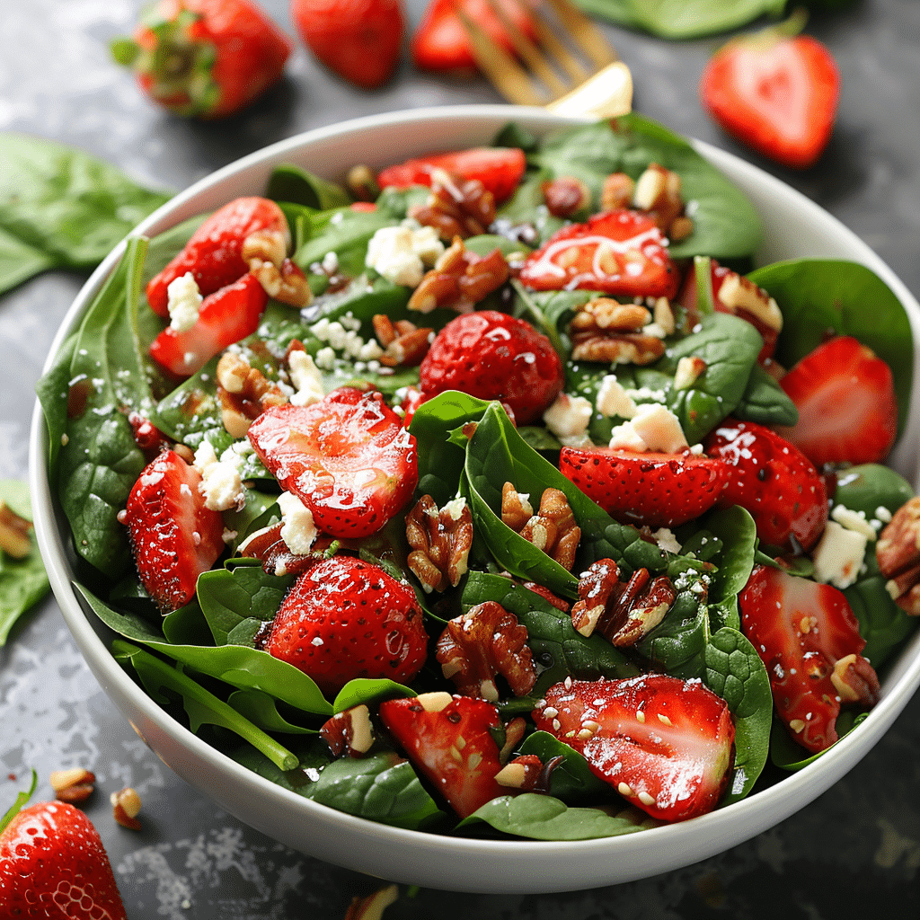 Strawberry Spinach Salad with Mango and Avocado