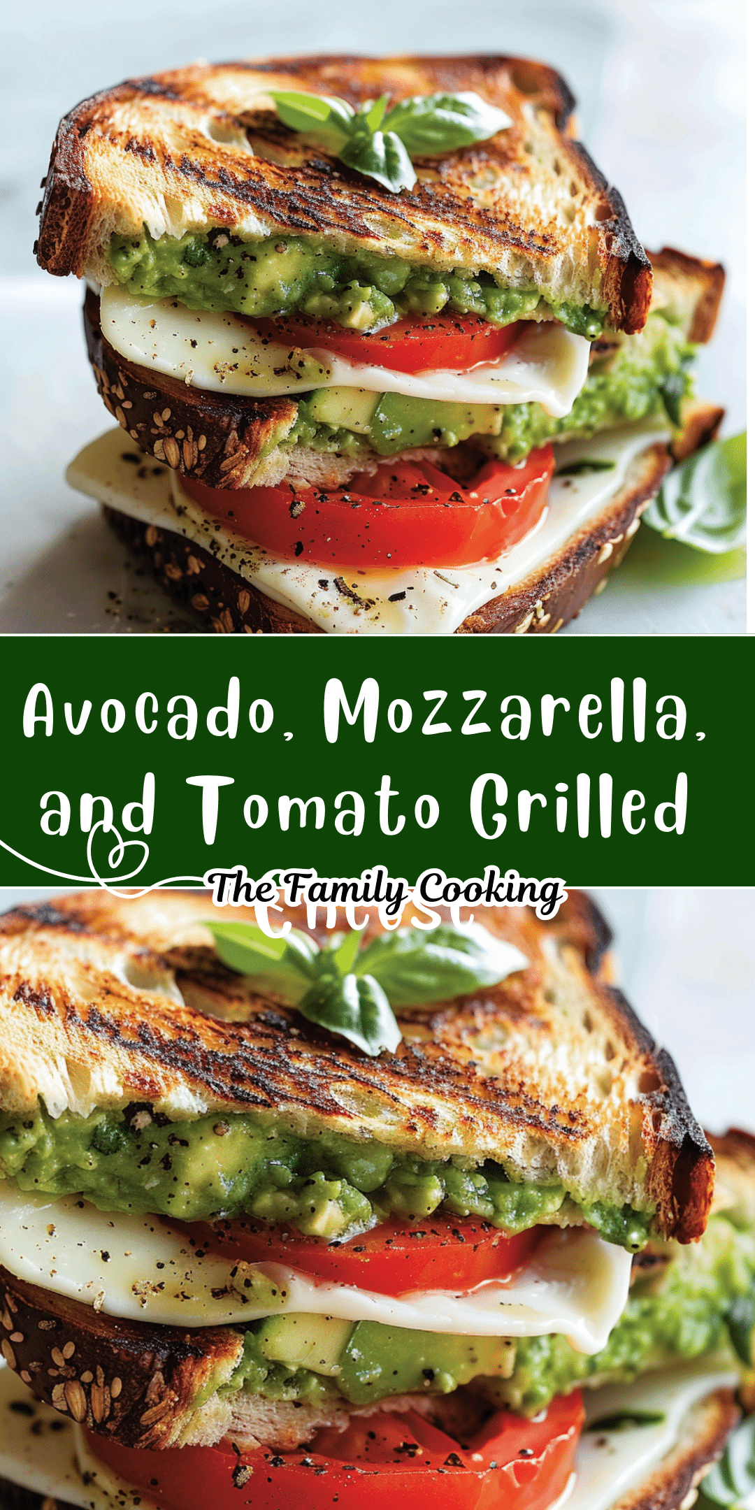 Avocado, Mozzarella, and Tomato Grilled Cheese