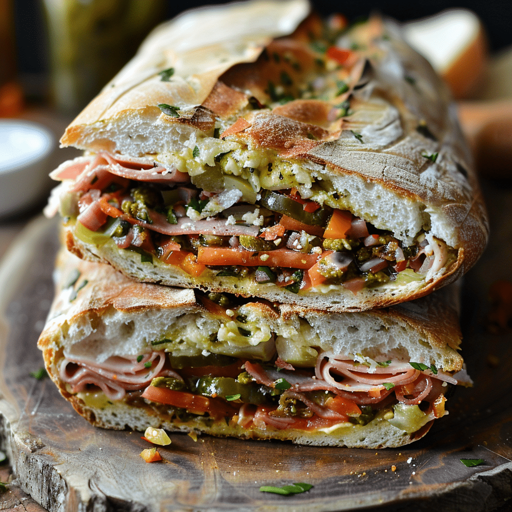 The Classic Italian Muffuletta Sandwich