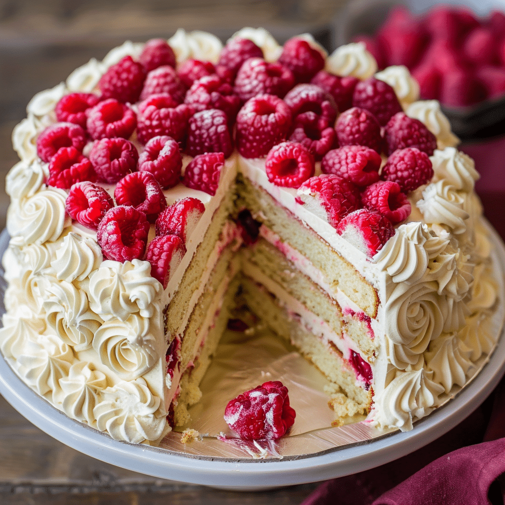 White Chocolate Raspberry Dream Cake