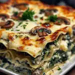 Creamy Spinach & Mushroom Lasagna