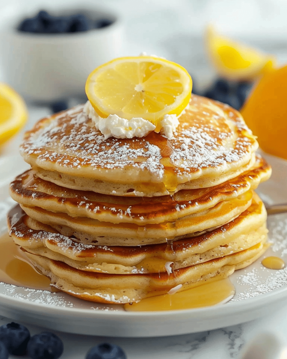 Fluffy Ricotta Pancakes with Lemon Zest
