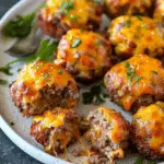 Garlic Cheeseburger Bites