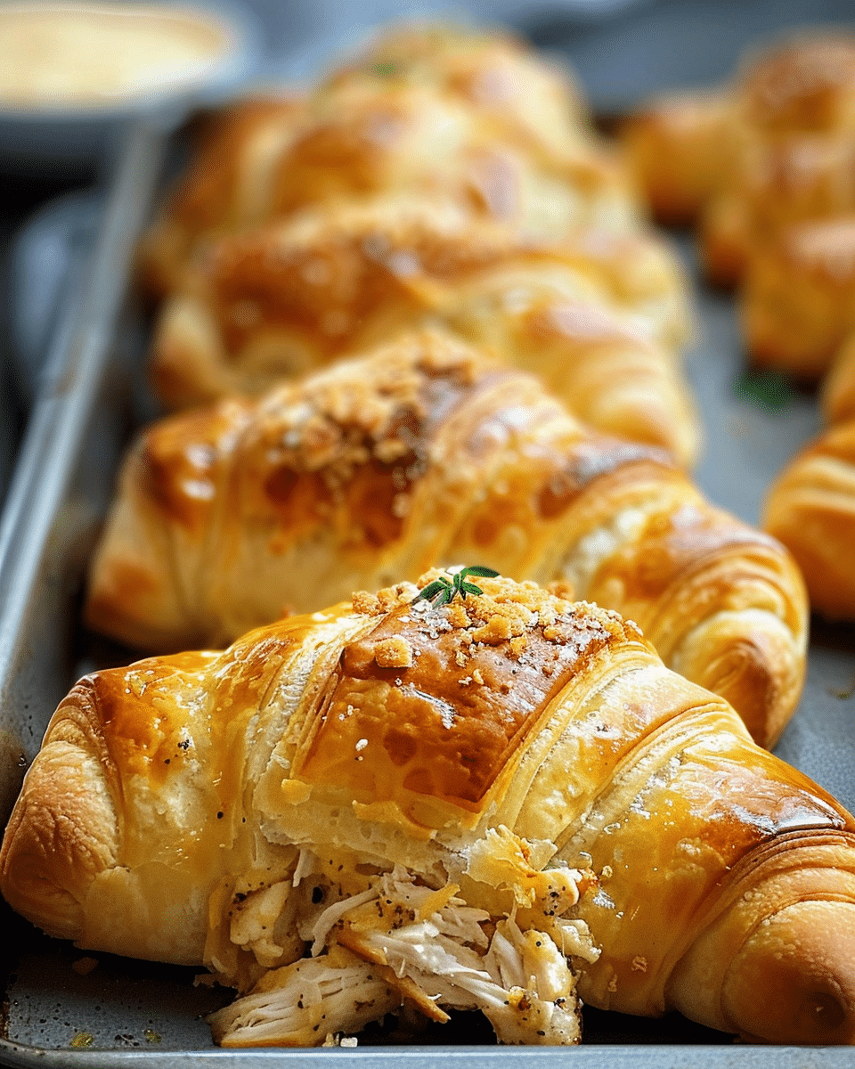 Baked Chicken Stuffed Crescent Rolls