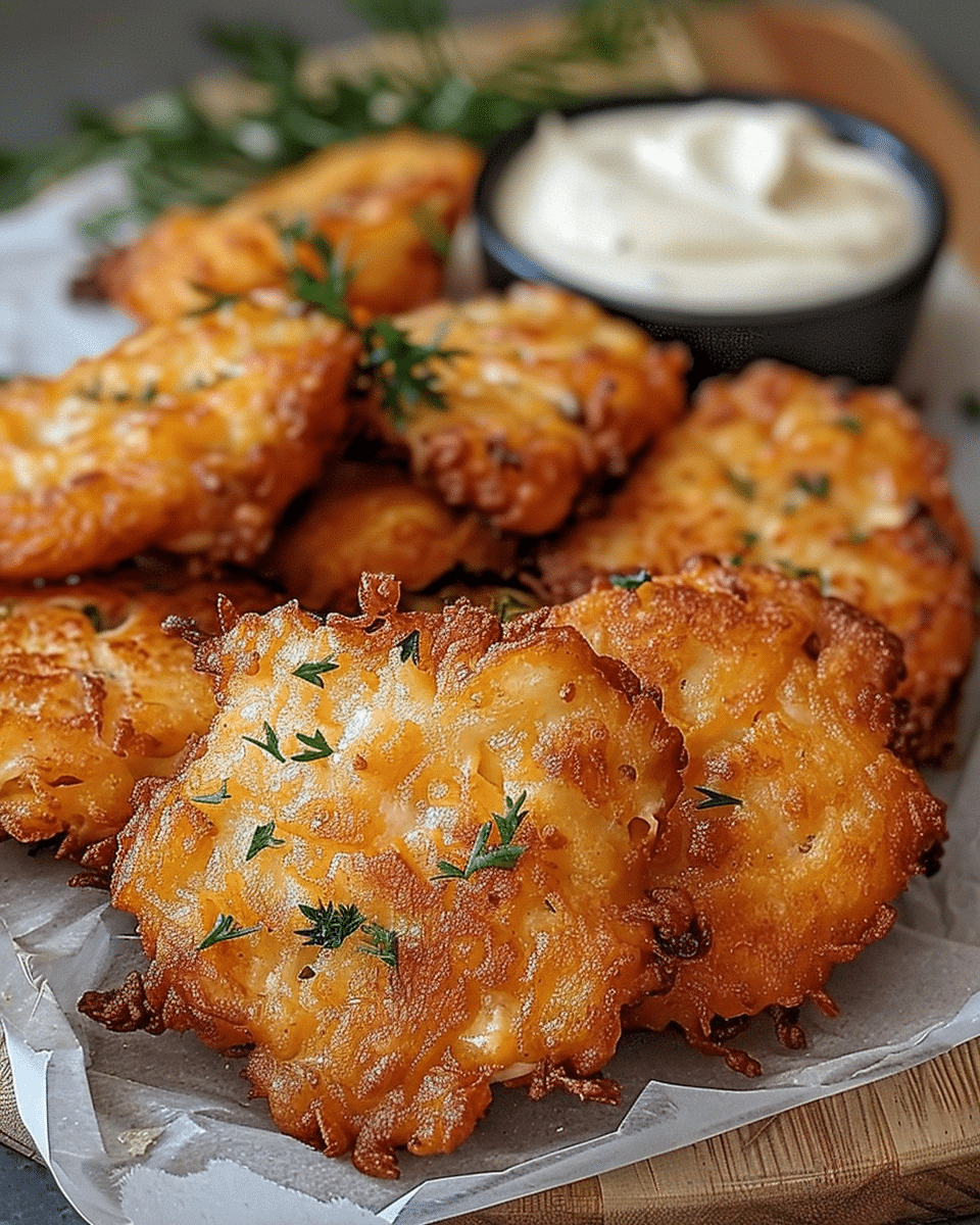 Cheesy Chicken Fritters