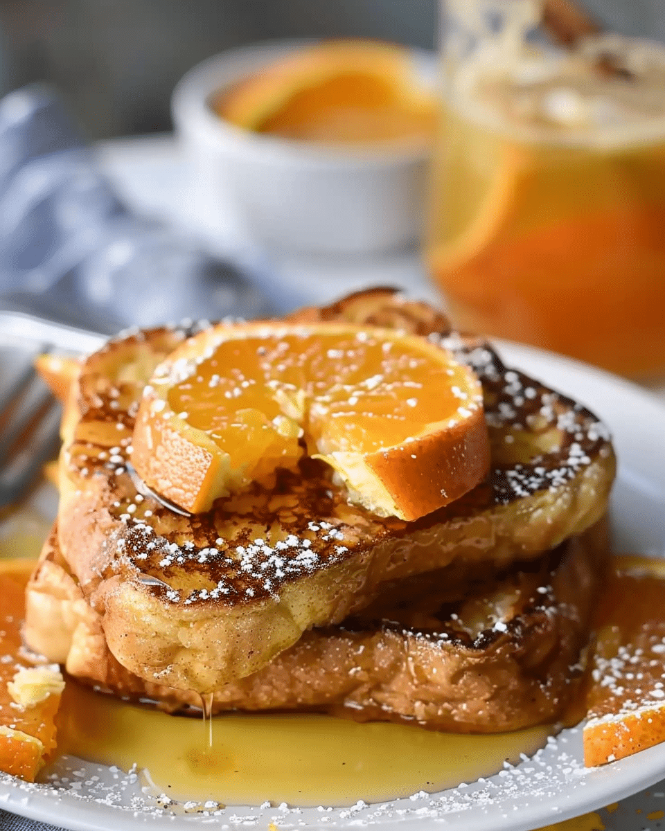 Cardamom-Spiced French Toast with Orange Syrup