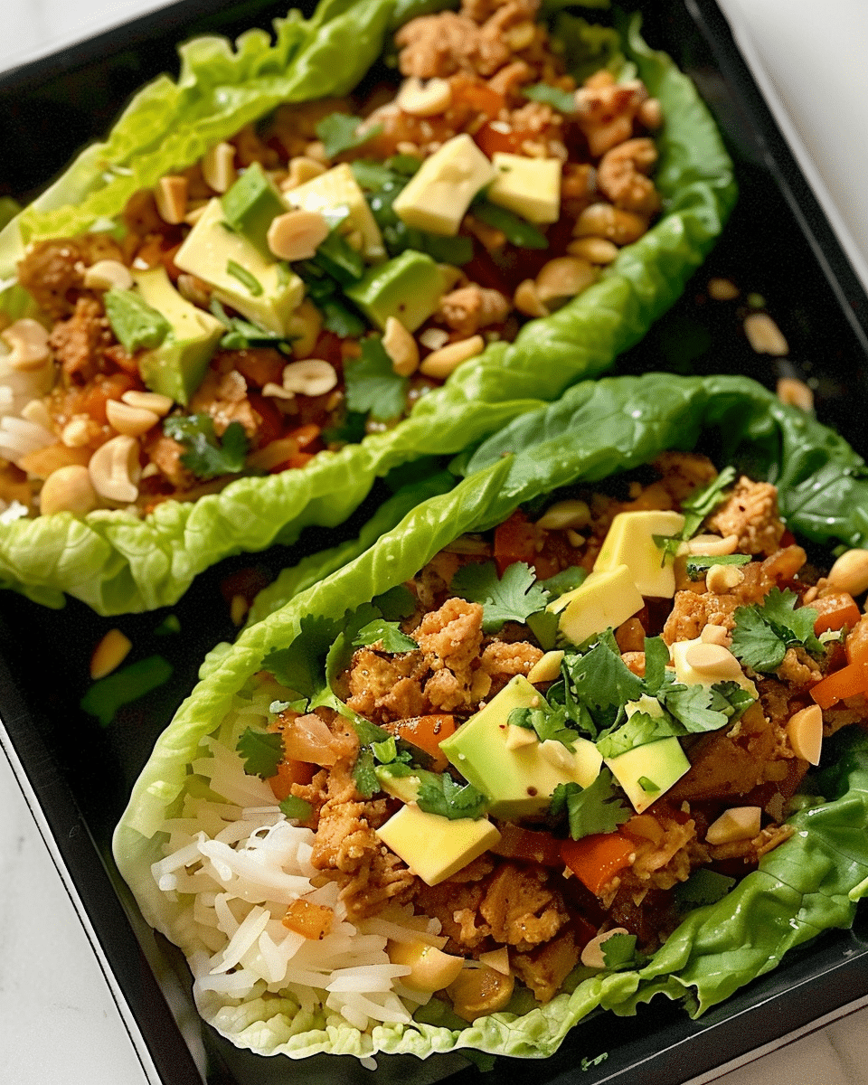 Thai Turkey Lettuce Wraps
