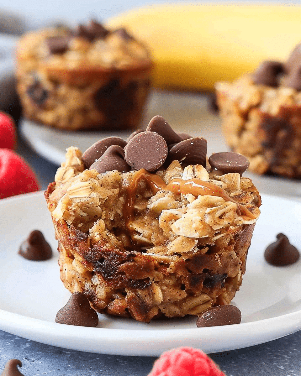 Peanut Butter Banana Baked Oatmeal Cups