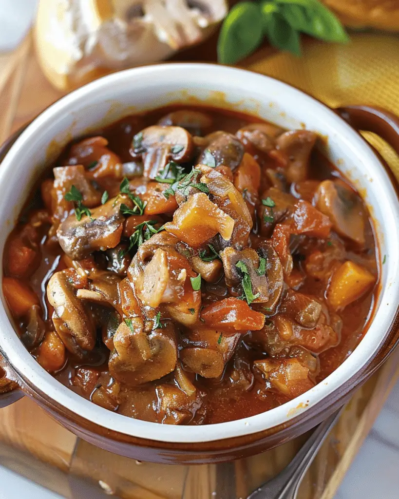 Rustic Mushroom Stew | TheFamilyCooking