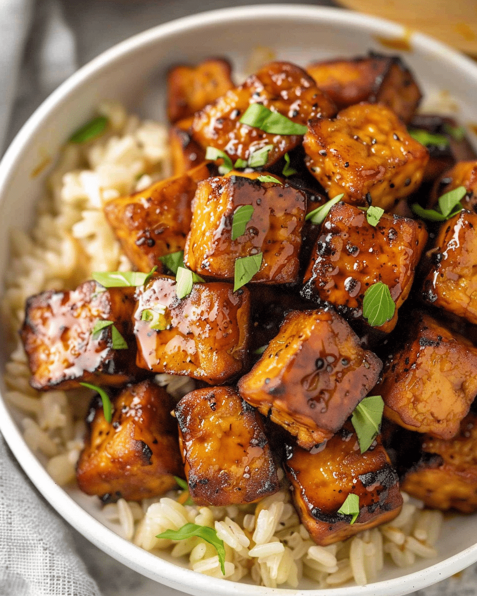 Baked Tempeh with Maple Marinade