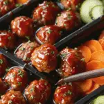 Honey Sriracha Glazed Meatballs