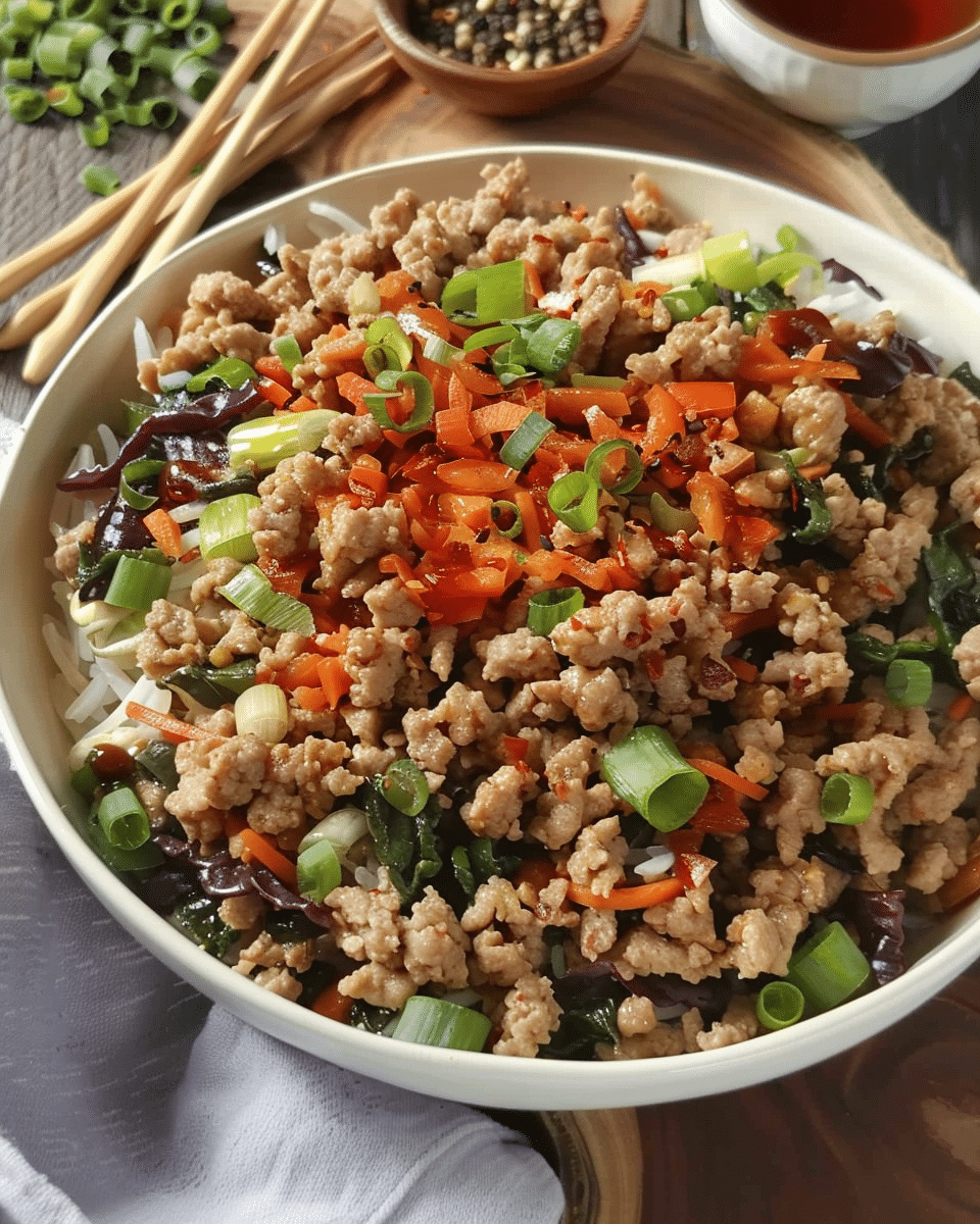 Ground Turkey Egg Roll in a Bowl