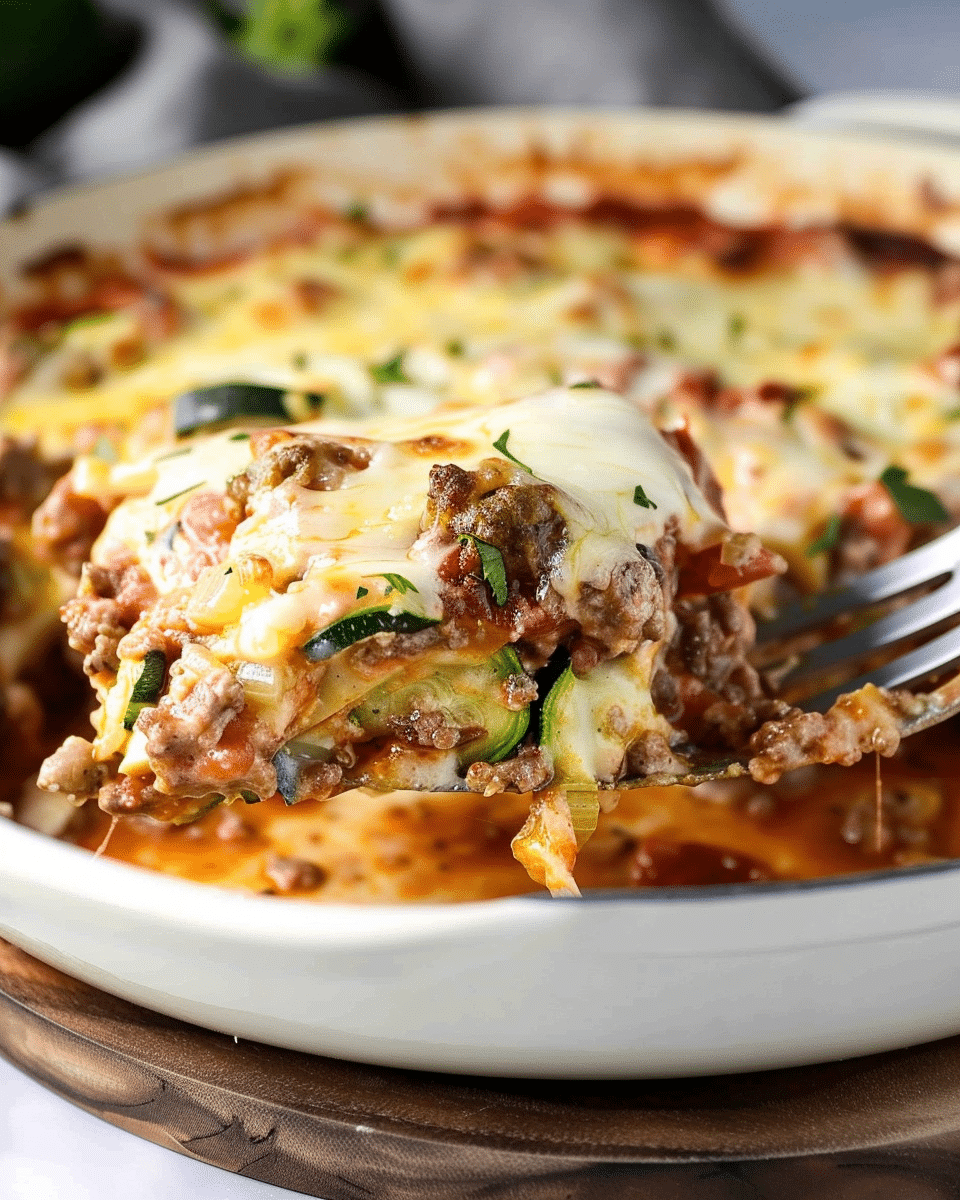Keto Zucchini Lasagna Skillet