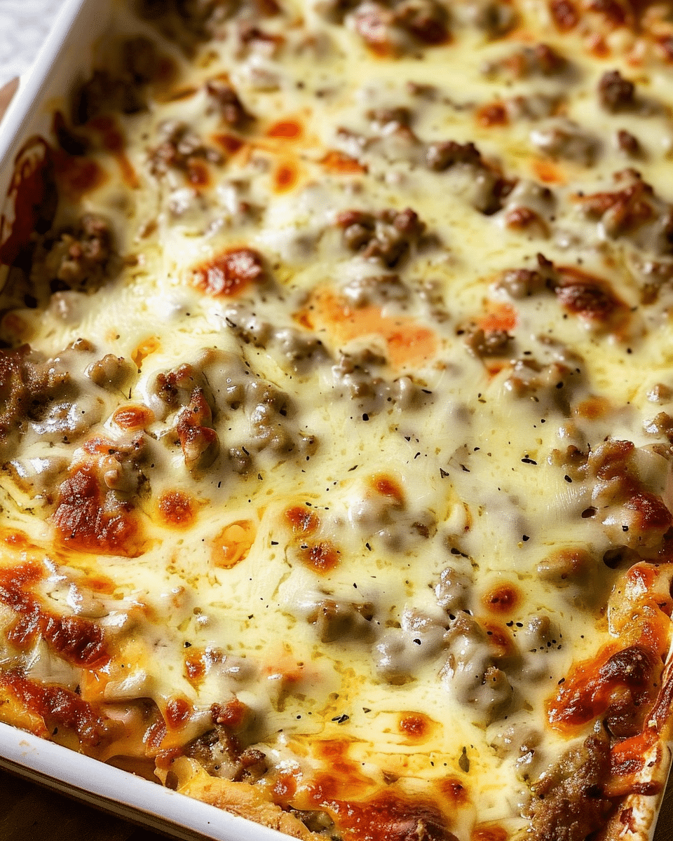 Keto Cheesy Philly Casserole