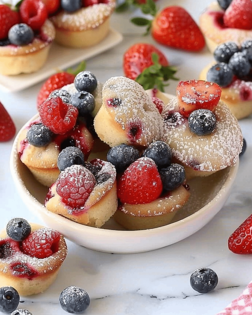 Berry Protein Pancake Bites
