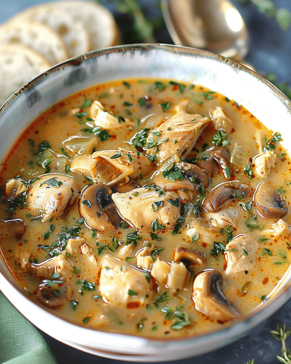 Low Carb Chicken Mushroom Soup