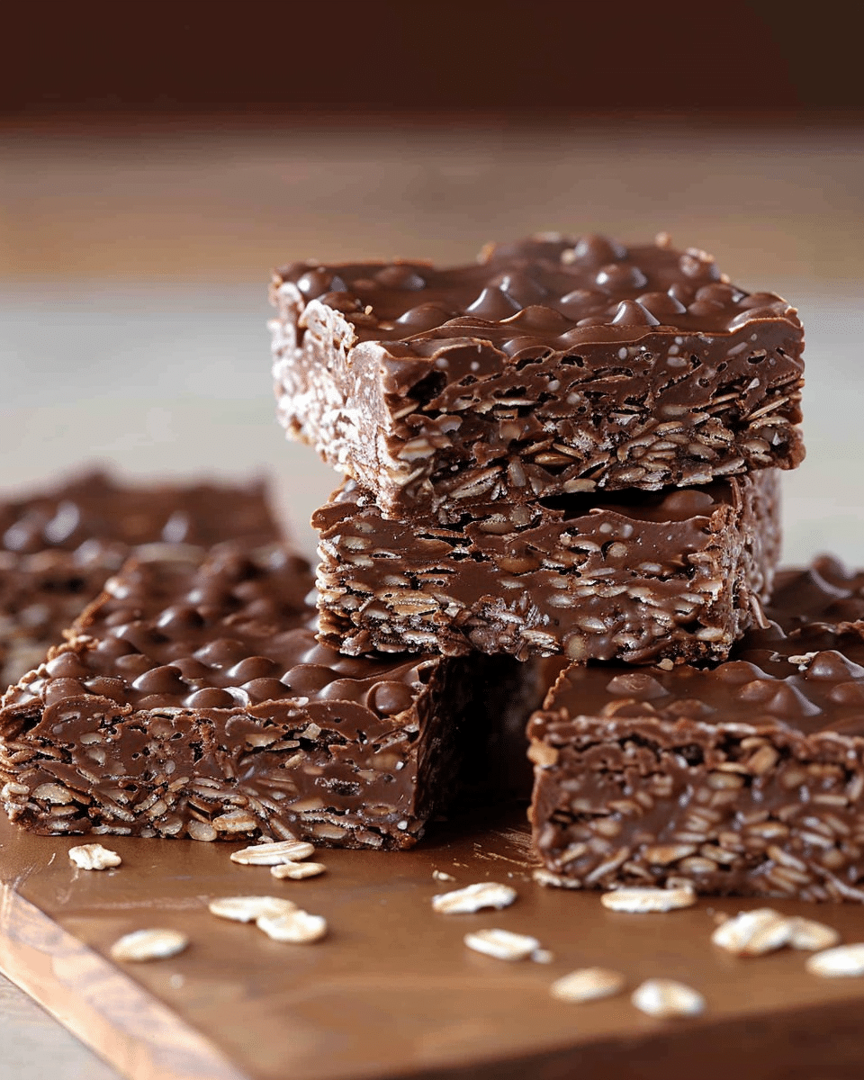 No-Bake Chocolate Oatmeal Bars