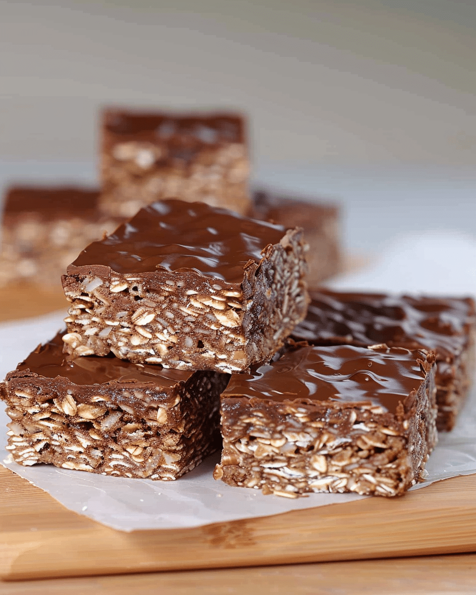 No-Bake Chocolate Oatmeal Bars