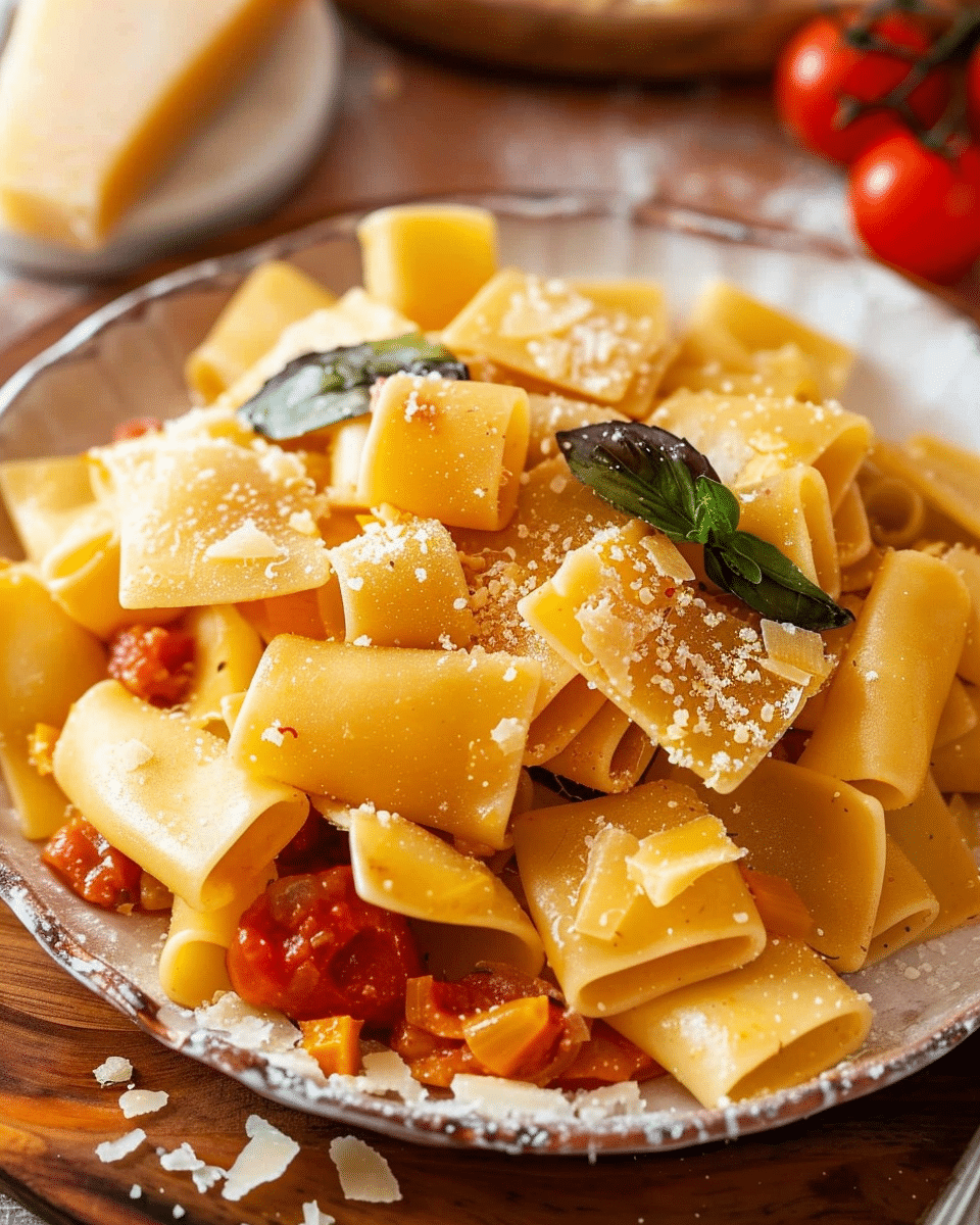 Paccheri Pasta with Sausage and Creamy Tomato Sauce