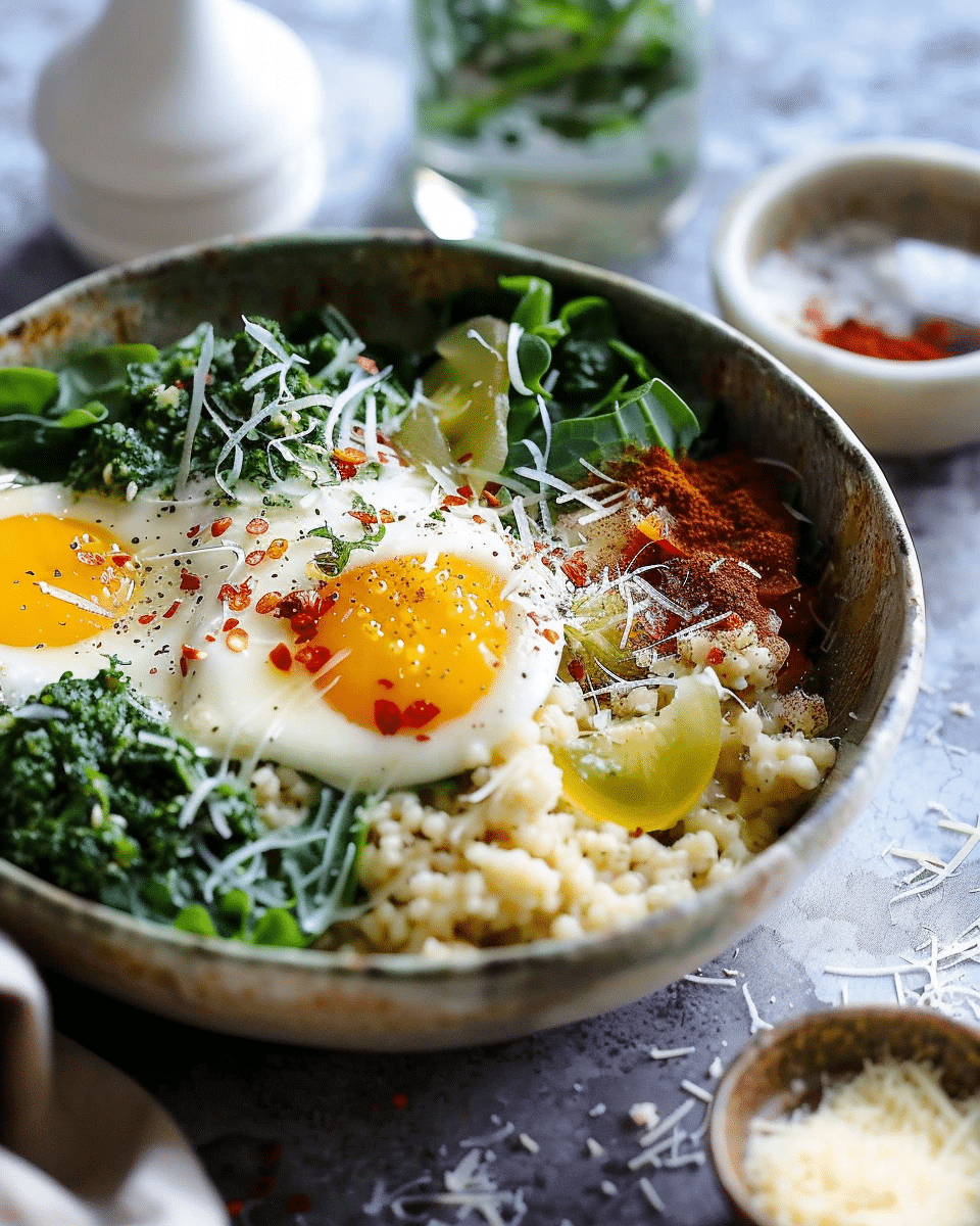 Savory Breakfast Bowl with Parmesan