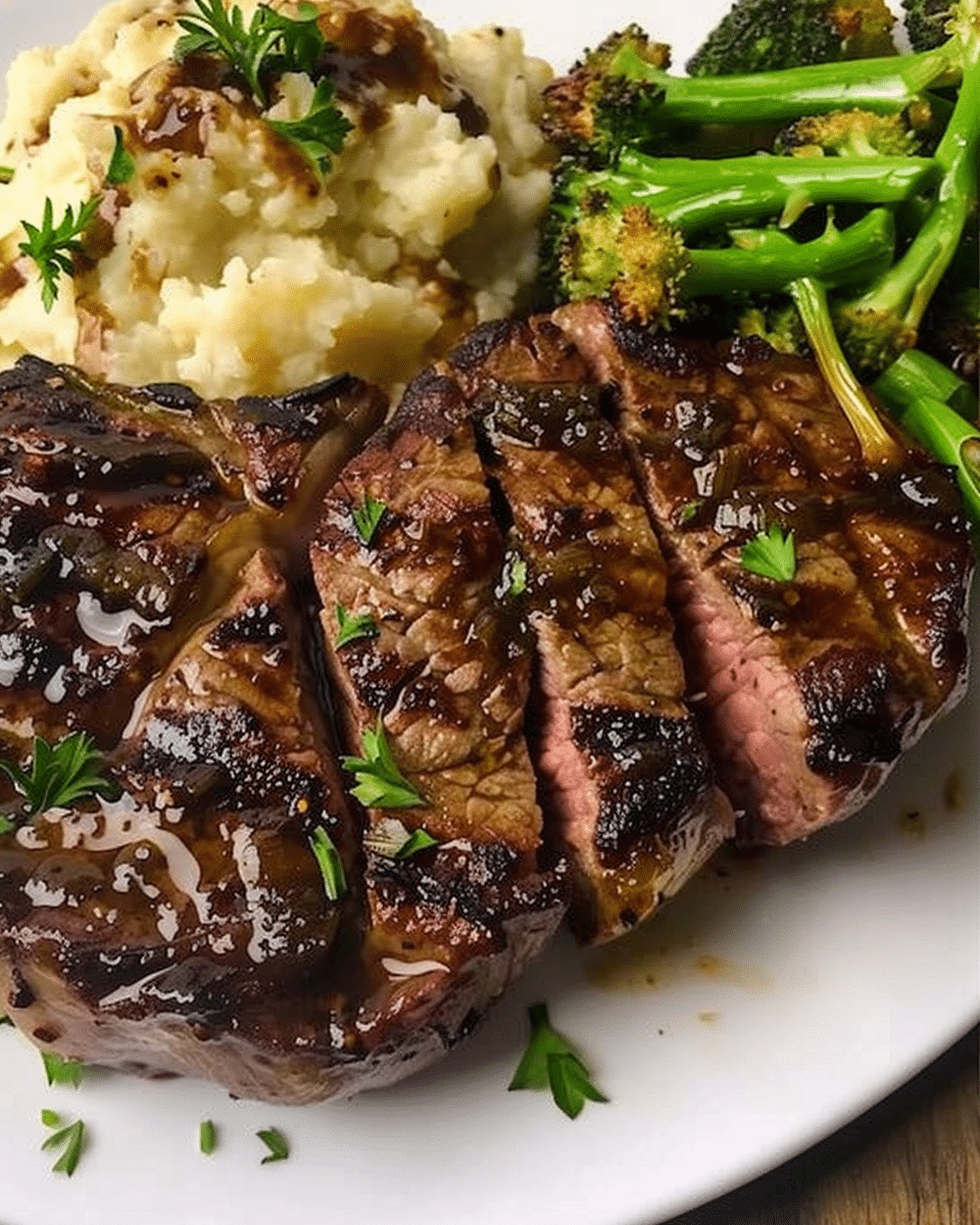 Baked Garlic Balsamic Steak