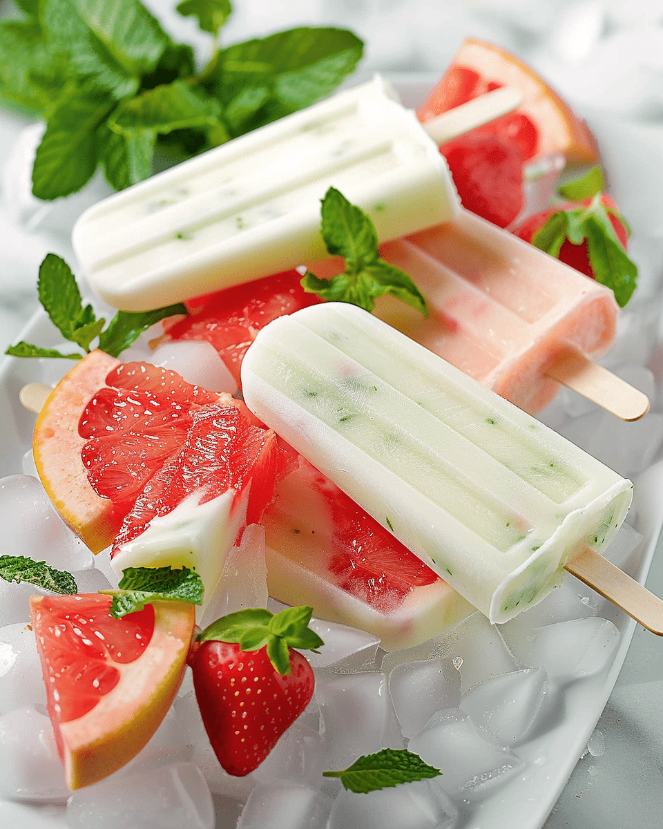 Grapefruit Mint Popsicles