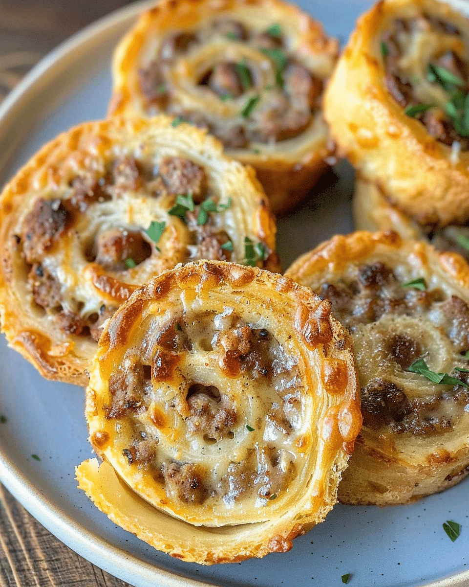 Keto Sausage Cream Cheese Pinwheels