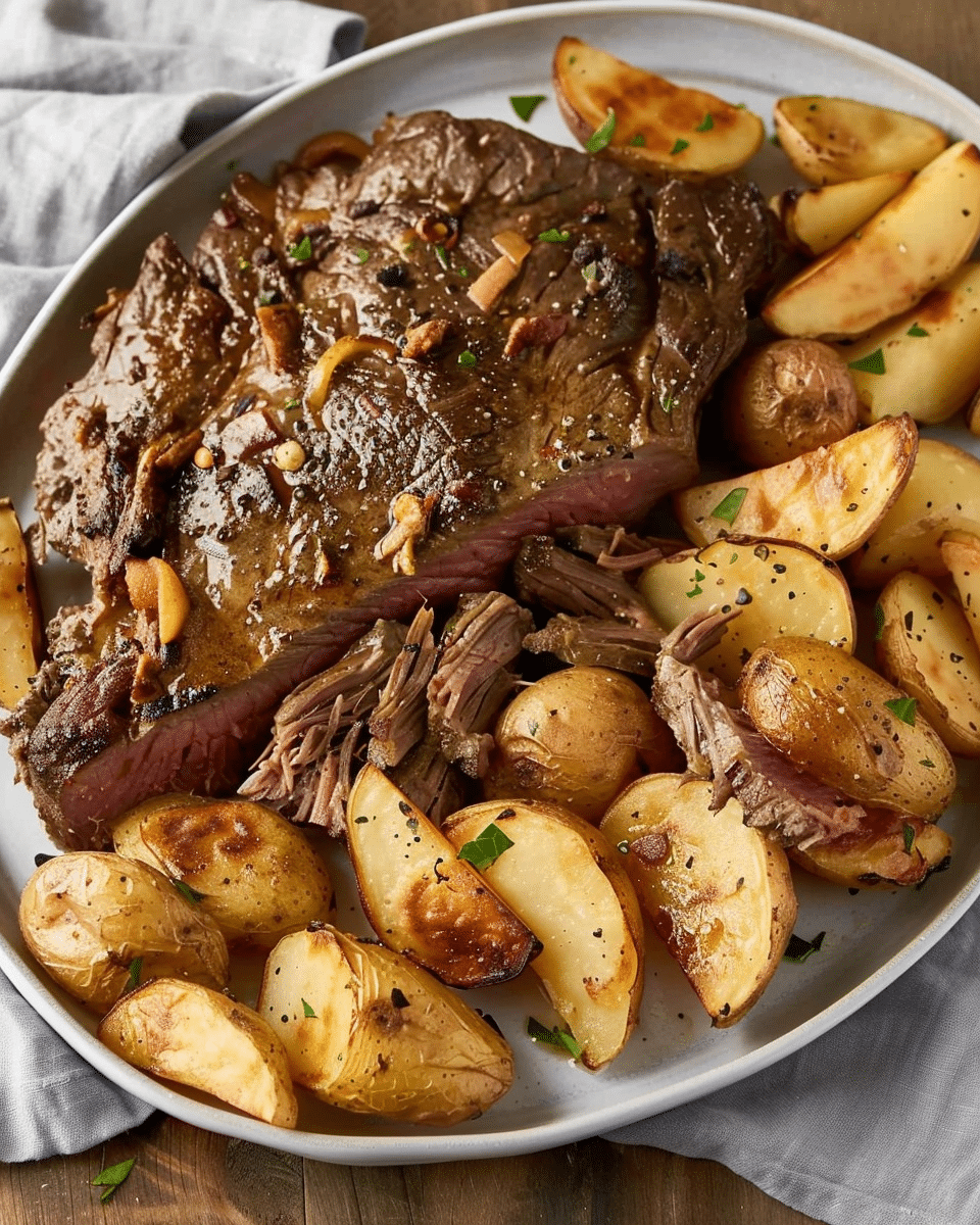 Air Fryer Roast Beef and Potatoes
