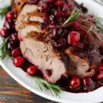 Holiday Roast Beef with Cranberry Balsamic Sauce