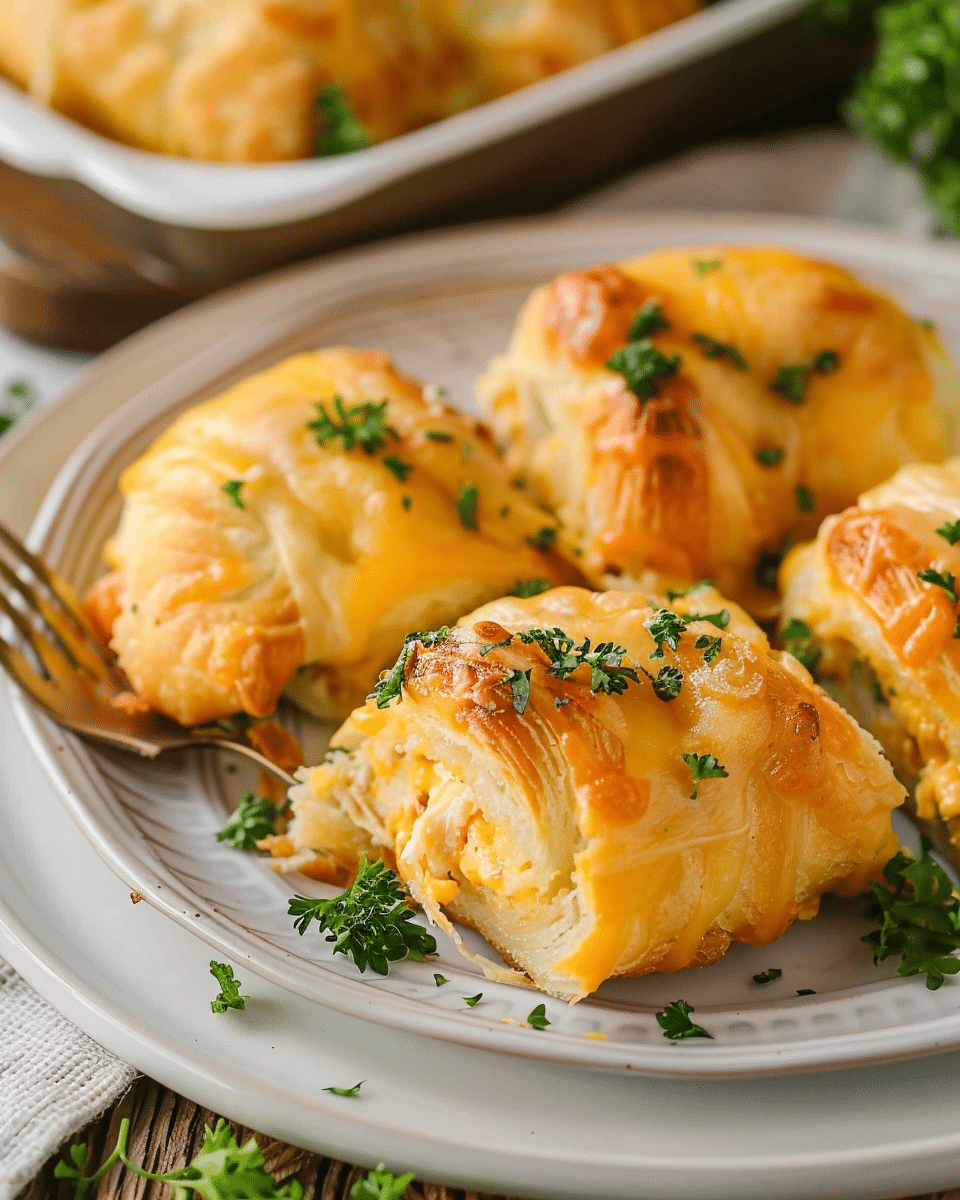 Cheesy Chicken Crescent Rolls