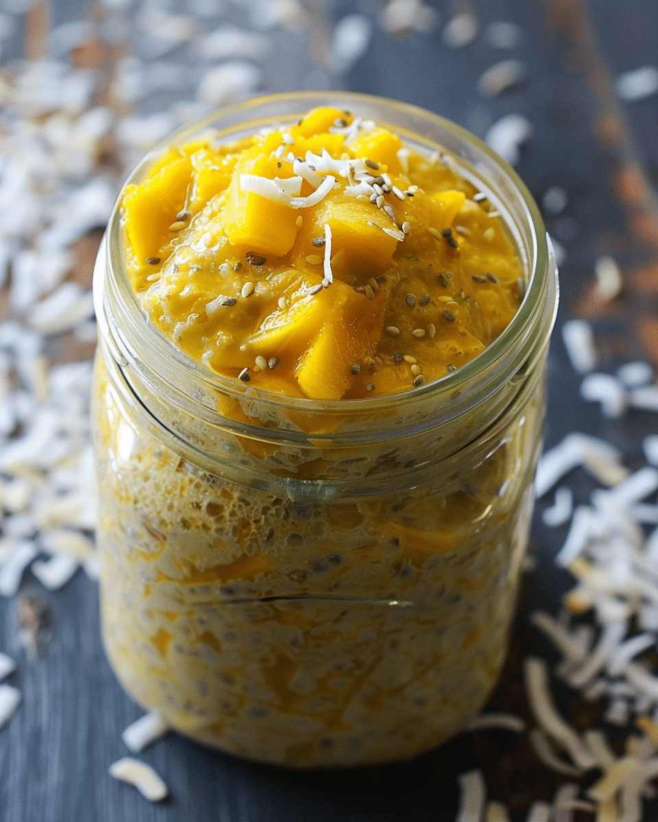 Mango Coconut Overnight Oats
