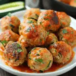 Baked Turkey Meatballs with Zucchini