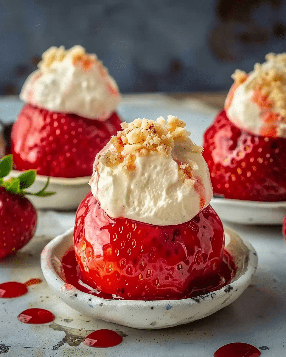 Cheesecake Stuffed Strawberries