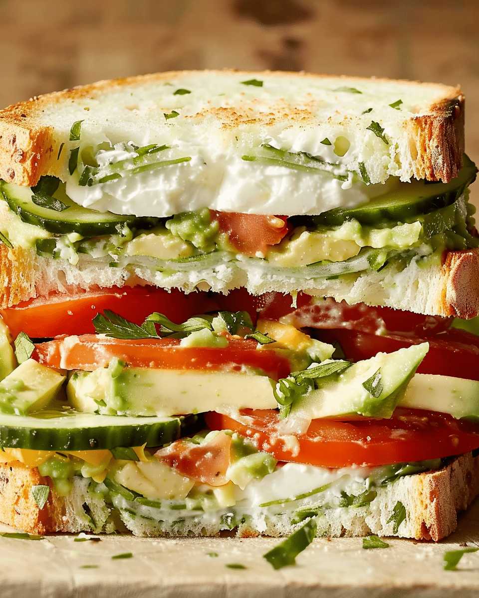 Loaded Cucumber & Avocado Sandwich