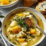 Root Vegetable Soup with Barley
