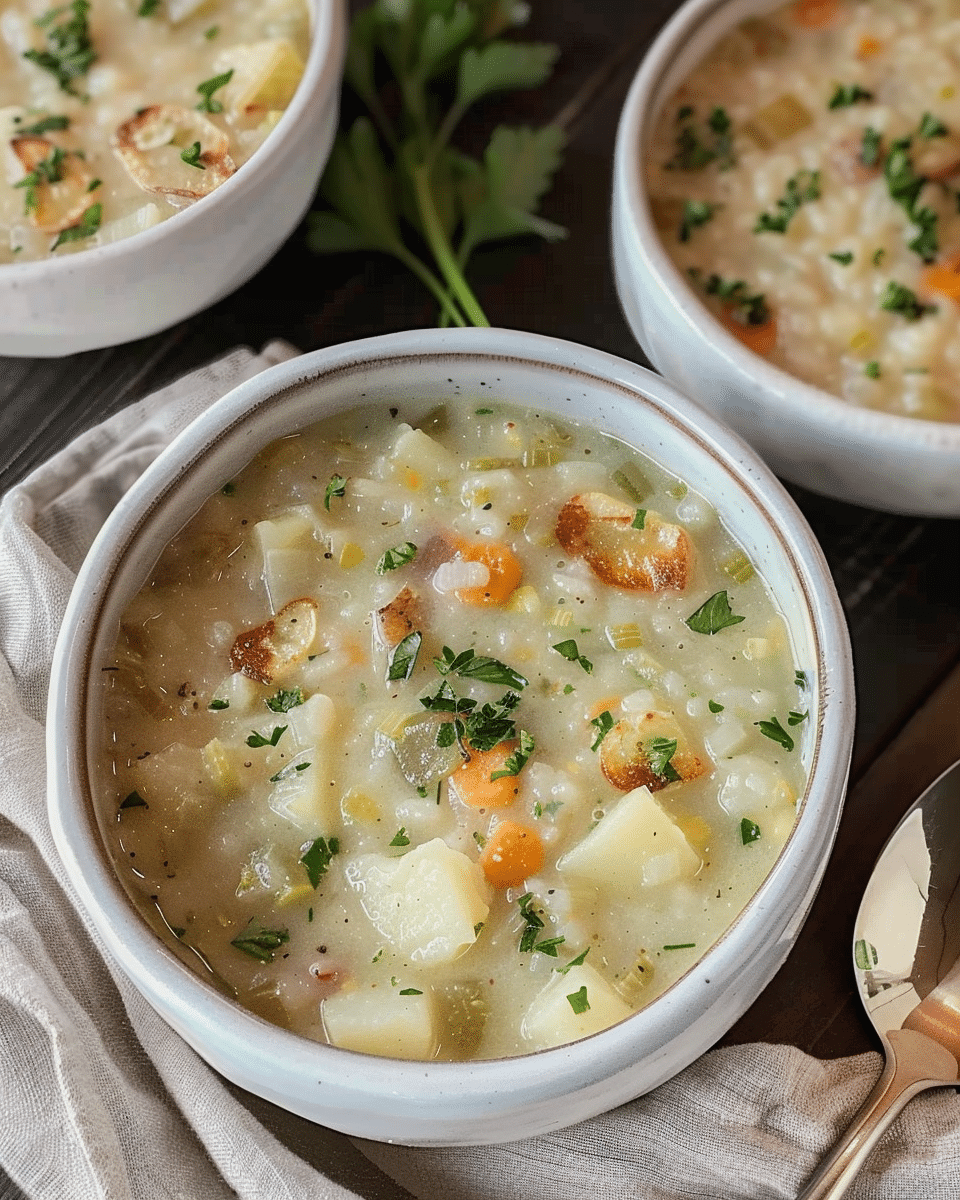 Slow Cooker Hash Brown Potato Leek Soup