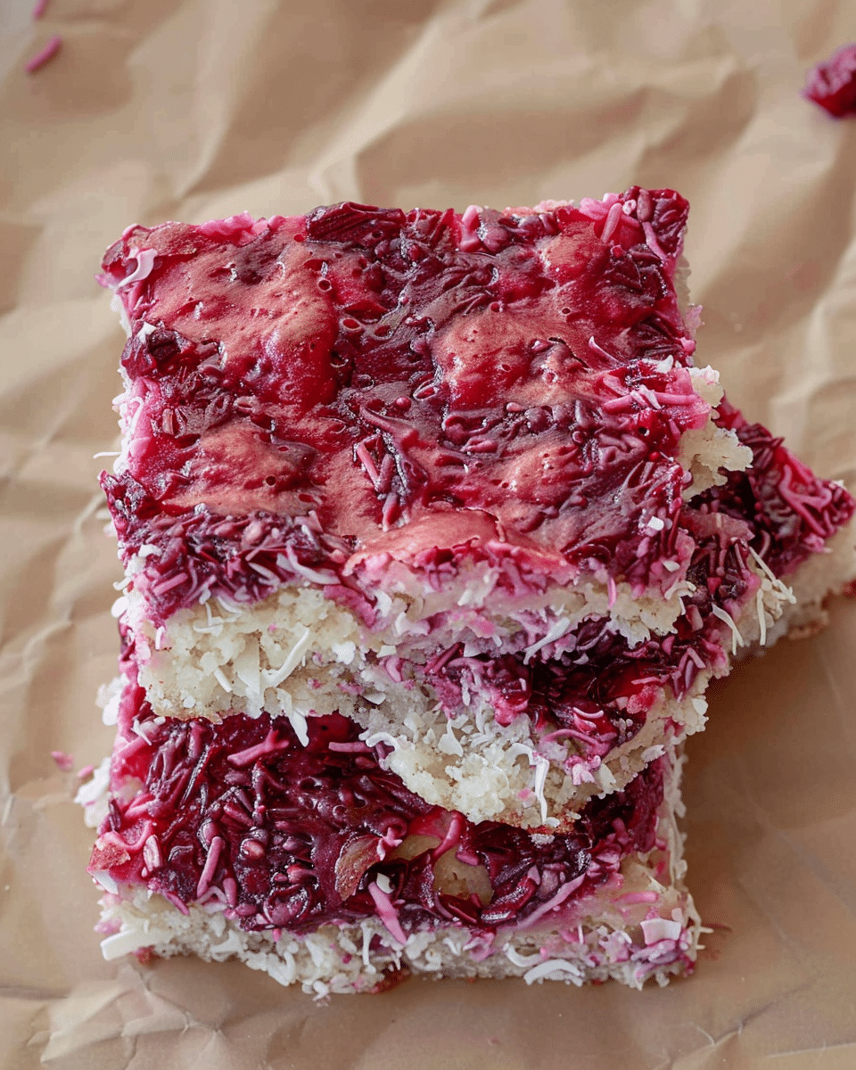 Coconut Raspberry Bars