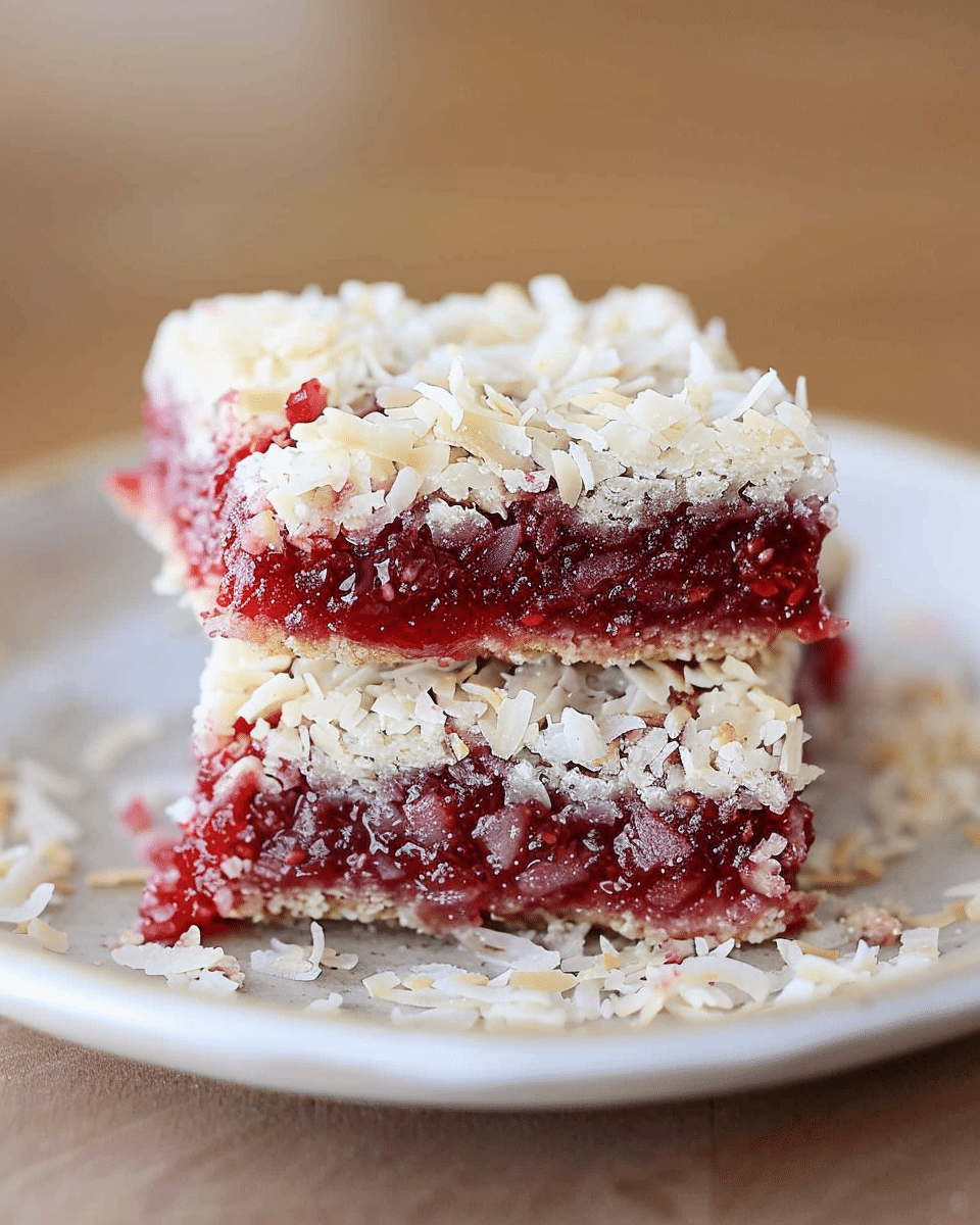 Coconut Raspberry Bars